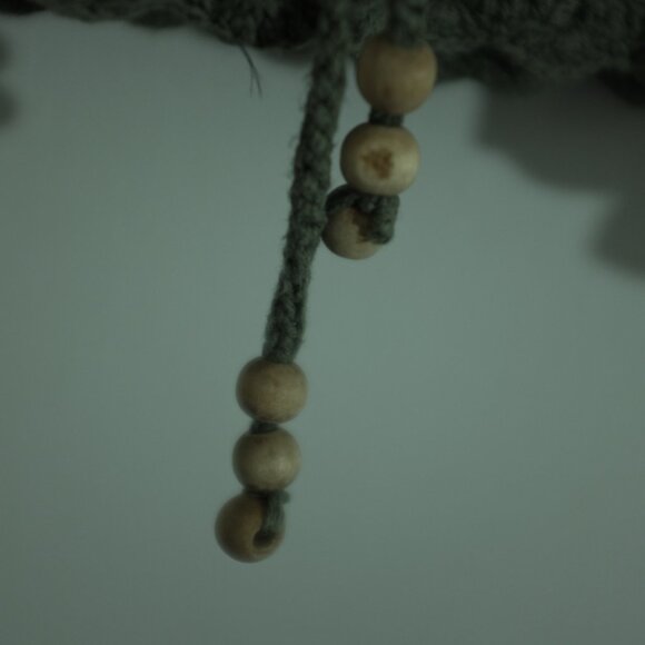 Blumind Grey green cotton crochet top tunic with waist tie size S - Picture 6 of 7